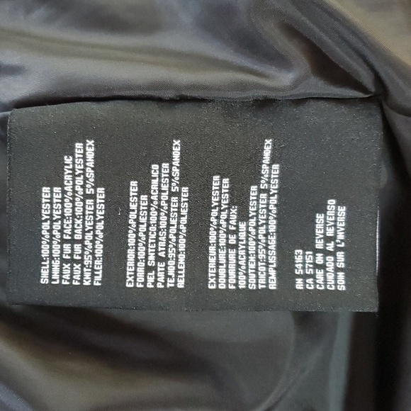 GUESS- Red/Black Goose Down Filled Coat Faux fur Detach hood Warm! Winter Sz.M - Picture 10 of 11